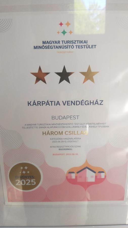 Karpatia Vendeghaz 1201 부다페스트 외부 사진